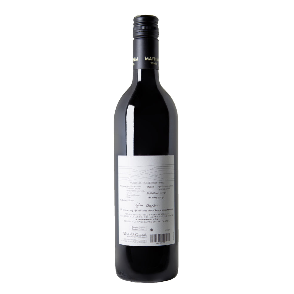 Back label of Cabernet Merlot 2023