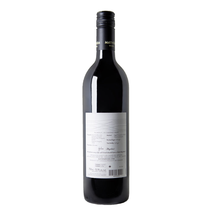 Back label of Cabernet Merlot 2023