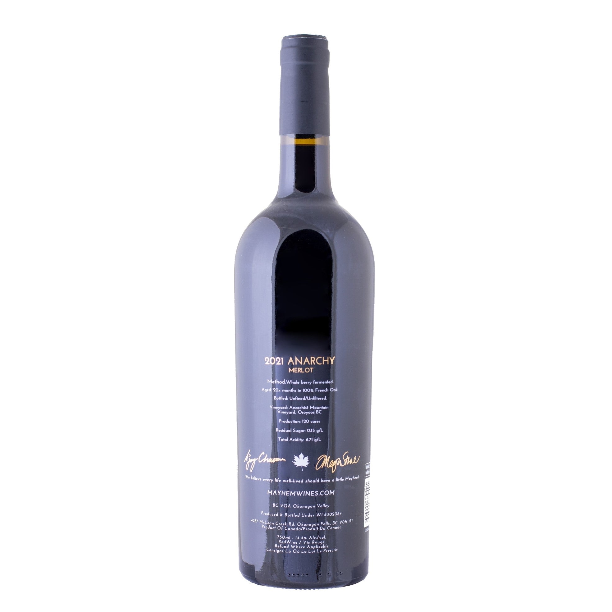 2021 Anarchy Merlot – Mayhem Wines