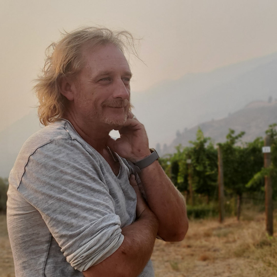 Andrew Stone at Anarchist Mountain Vineyard